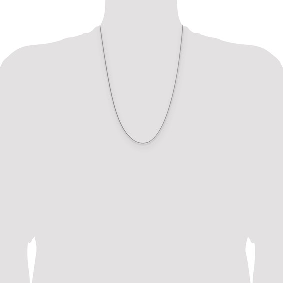 Leslie's 14K White Gold 1mm D/C Oval Link Chain