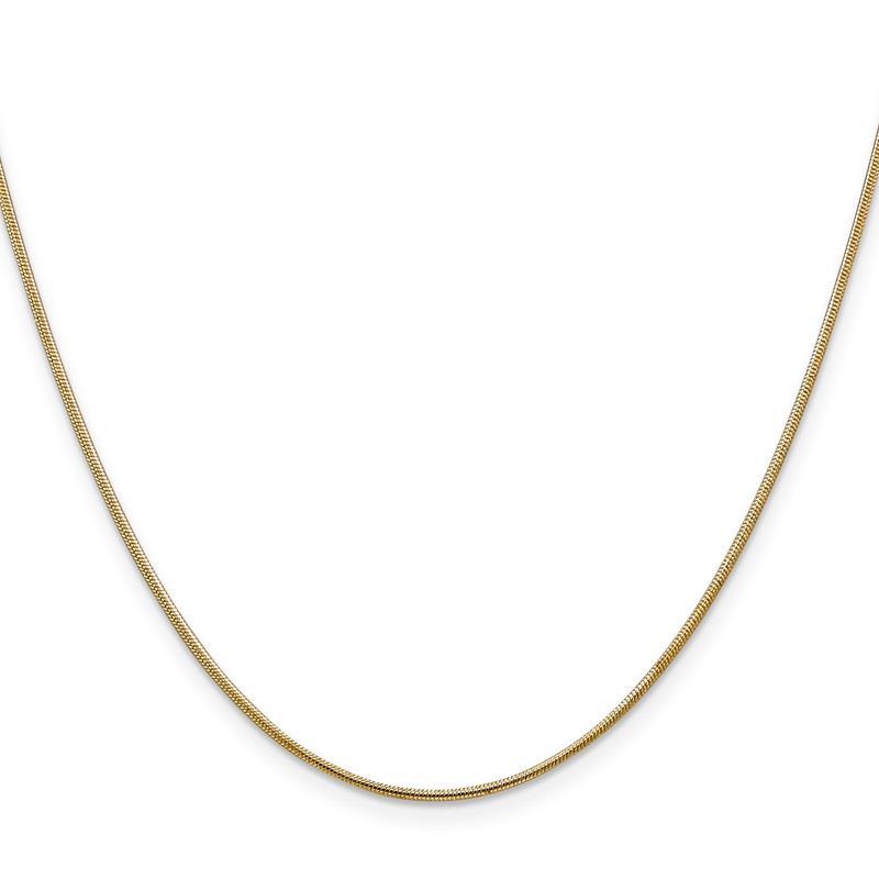 14K 1mm Round Snake Chain