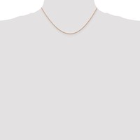 14K Rose Gold Carded.7mm Cable Rope Chain with Spring Ring Clasp, 16" view 4