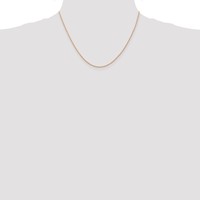14K Rose Gold Carded.7mm Cable Rope Chain with Spring Ring Clasp, 18" view 4