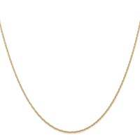 14K Yellow Gold Carded.7mm Cable Rope Chain with Spring Ring Clasp, 16" view 2