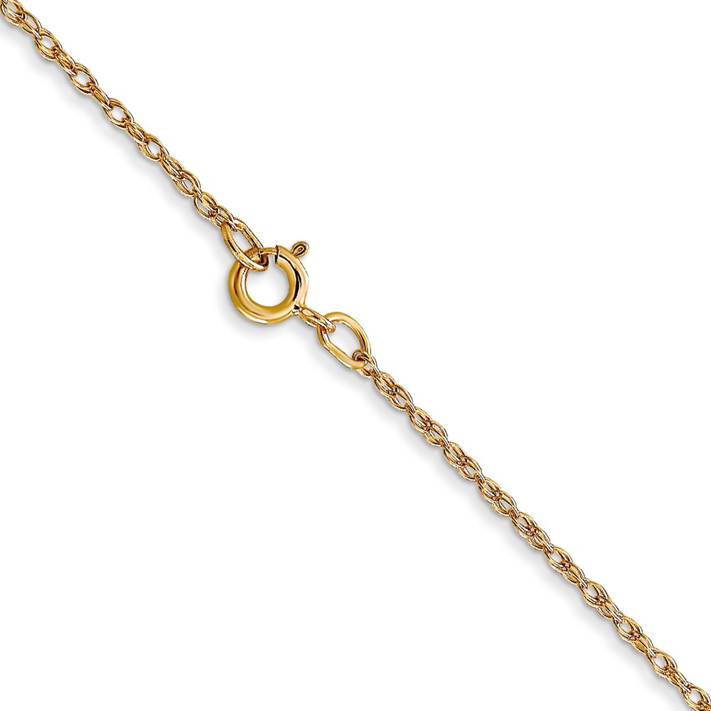 14K 22 inch Carded .7mm Cable Rope with Spring Ring Clasp Chain (7RY-22)