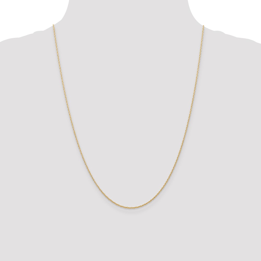 14K 24 inch Carded .7mm Cable Rope with Spring Ring Clasp Chain (7RY-24)