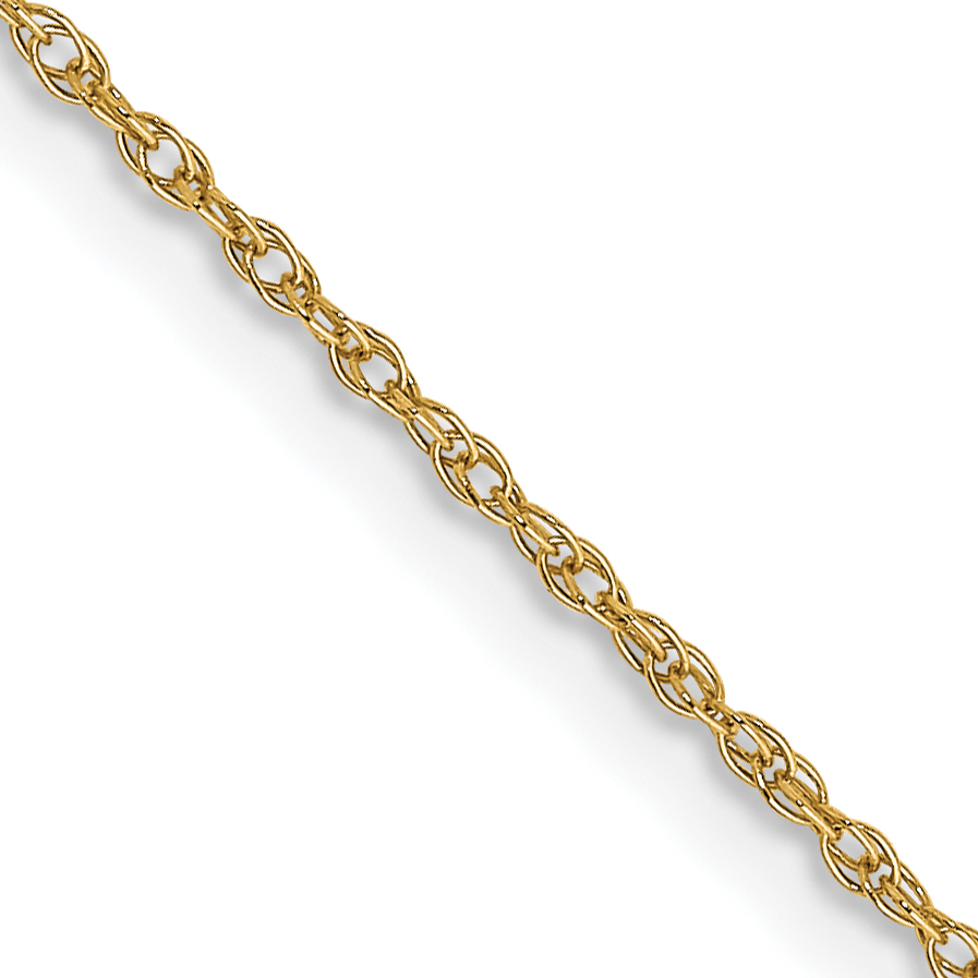 14K 22 inch Carded .7mm Cable Rope with Spring Ring Clasp Chain (7RY-22)