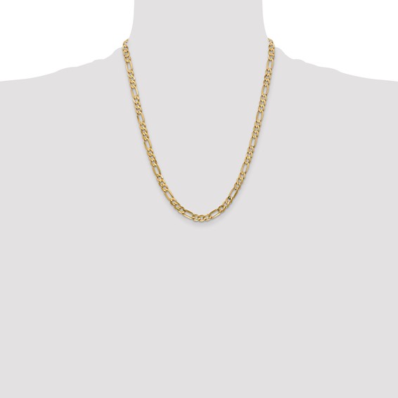 Leslie's 10K 6mm Concave Figaro Bracelet