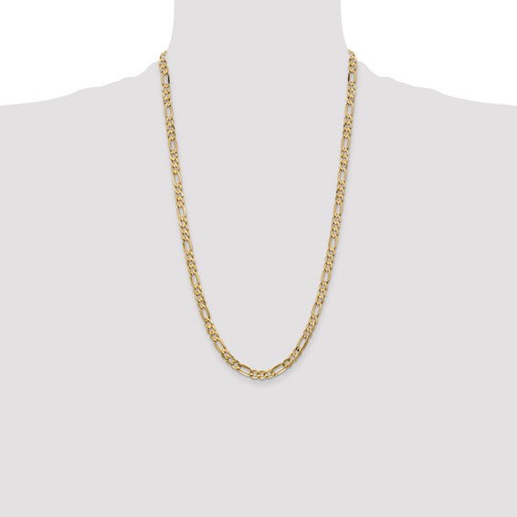 Leslie's 10k 6mm Concave Figaro Bracelet