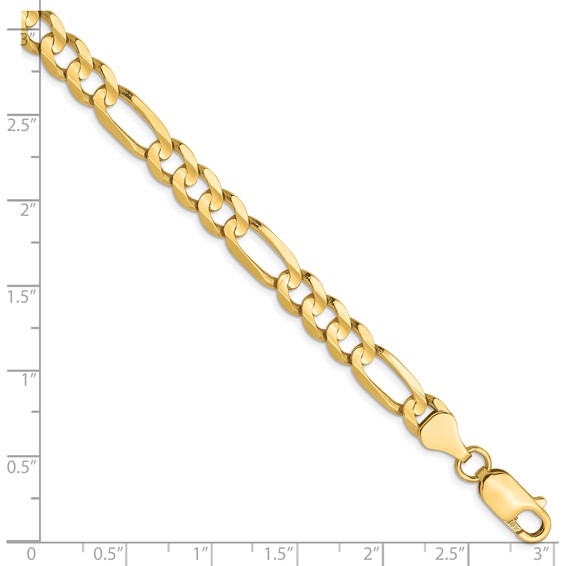 Leslie's 10K 6mm Concave Figaro Bracelet