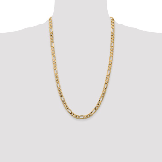 Leslie's 10k 7.5mm Concave Figaro Bracelet