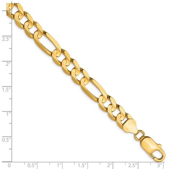 Leslie's 10K 7.5mm Concave Figaro Bracelet