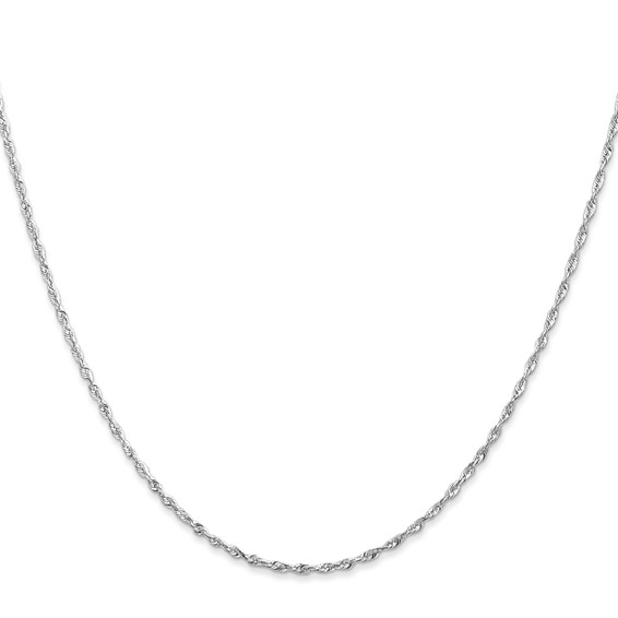 Leslie's 10K White Gold 2.5mm Diamond-Cut Lightweight Rope Chain