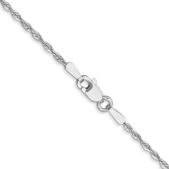 Leslie's 10K White Gold 2.5mm Diamond-Cut Lightweight Rope Chain