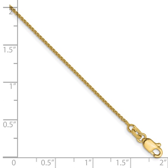Leslie's 10K 1mm Spiga Chain Anklet