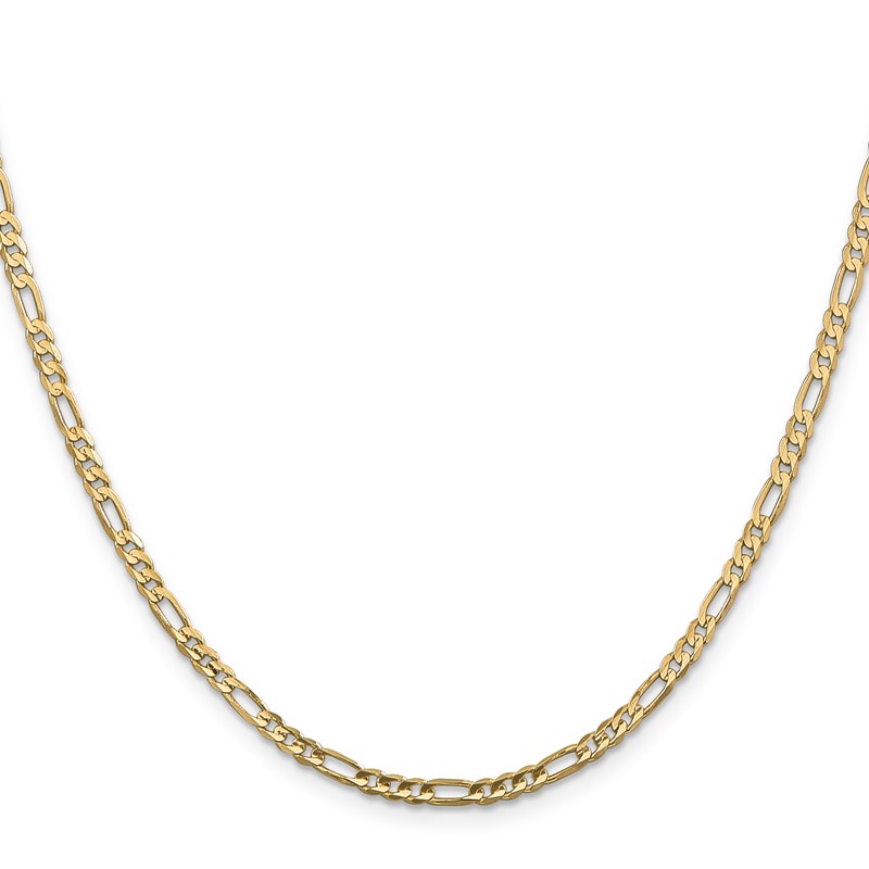 10k 3mm Concave Figaro Chain