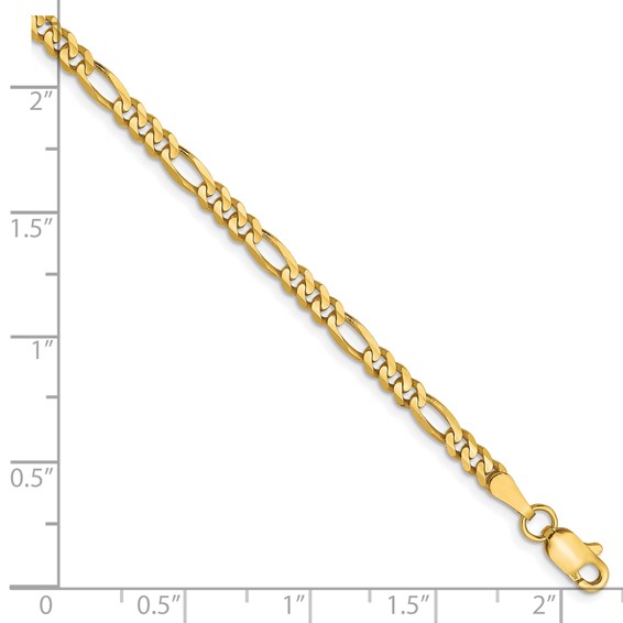 Leslie's 10K 3mm Concave Figaro Chain