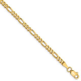 Leslie's 10K 3mm Concave Figaro Chain Anklet