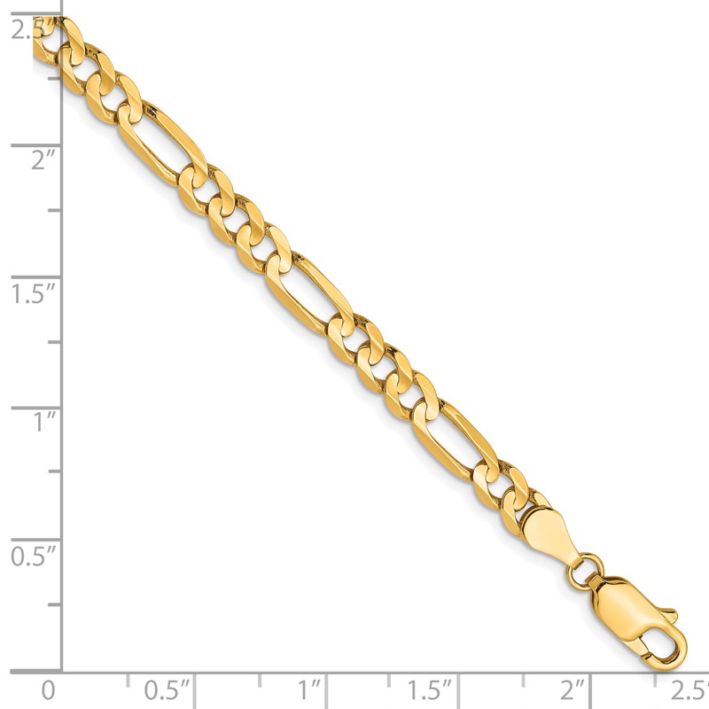 10K 4.5mm Concave Figaro Chain