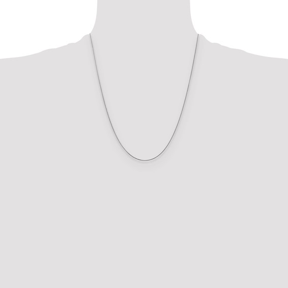 Leslie's 10k White Gold .65mm D/C Spiga Chain