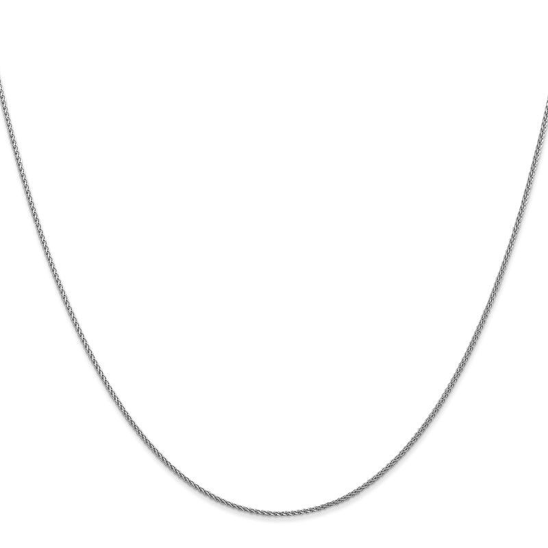 10K White Gold 1mm D/C Spiga Chain