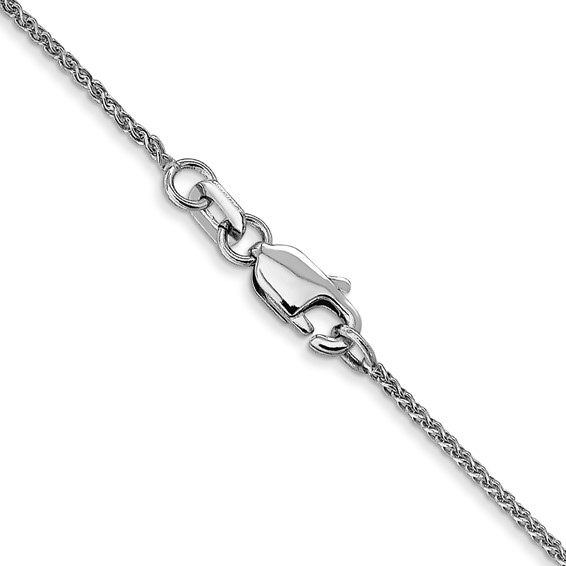 Leslie's 10K White Gold 1mm D/C Spiga Chain