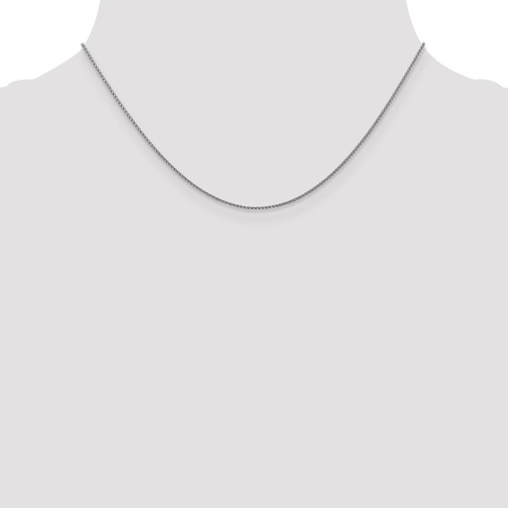 Leslie's 10K White Gold 1mm D/C Spiga Chain