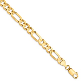 Leslie's 10K 6.75mm Concave Figaro Chain