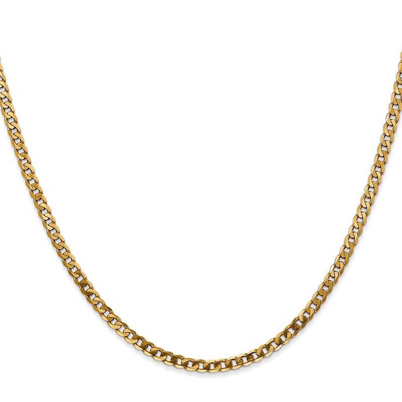 10K 2.4mm Flat Beveled Curb Chain