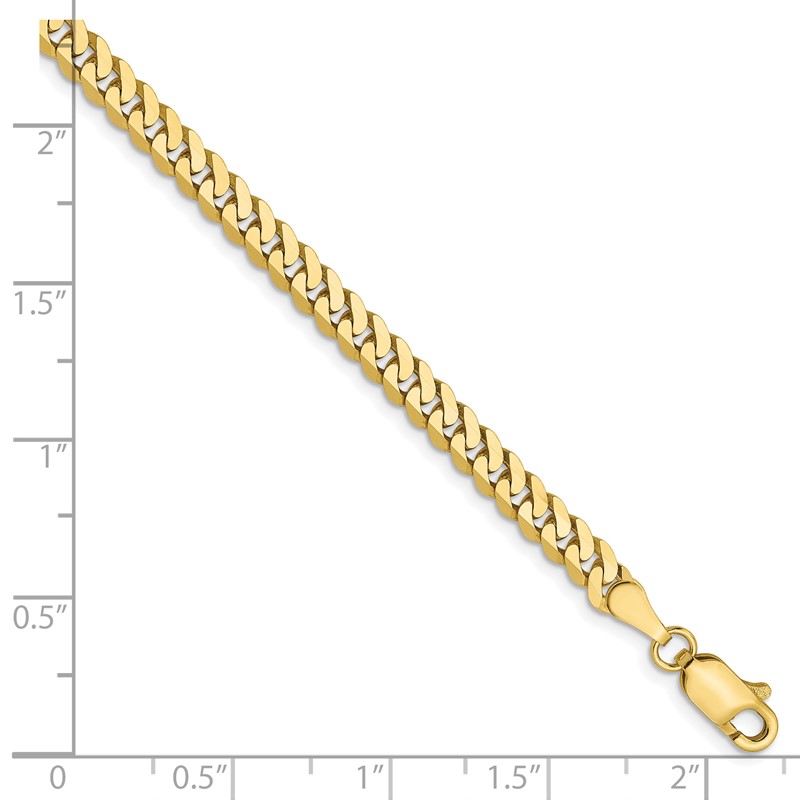 10K 3.9mm Flat Beveled Curb Chain