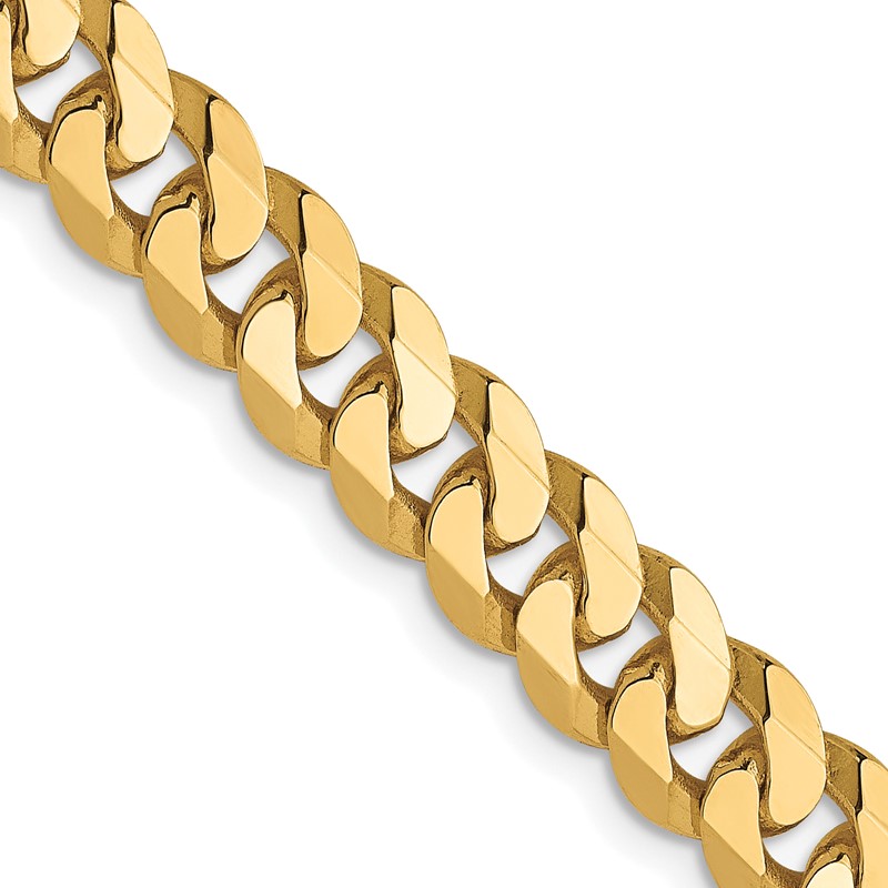 10K 6.1mm Flat Beveled Curb Chain