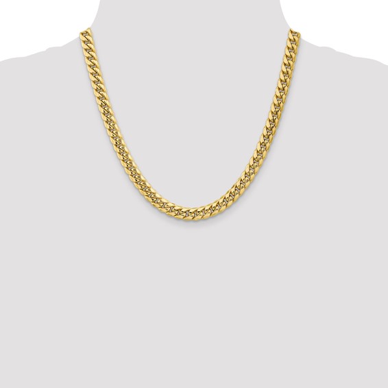 Leslie's 10K 7.3mm Semi-Solid Miami Cuban Chain