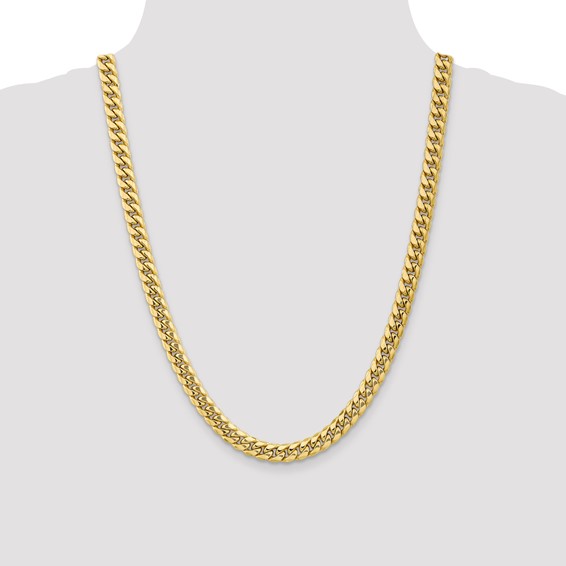Leslie's 10K 7.3mm Semi-Solid Miami Cuban Chain