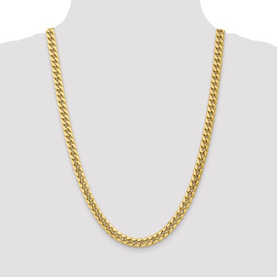 Leslie's 10K 7.3mm Semi-Solid Miami Cuban Chain