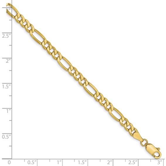 Leslie's 10K 4.75mm Semi-Solid Figaro Chain