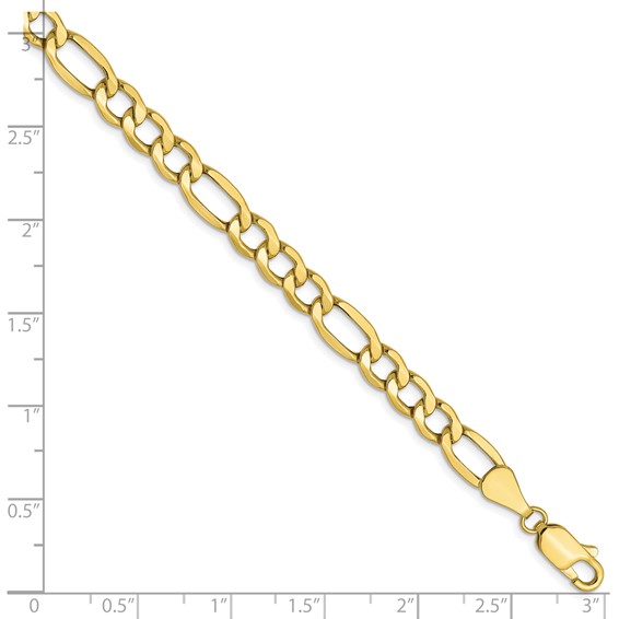Leslie's 10K 5.35mm Semi-Solid Figaro Chain