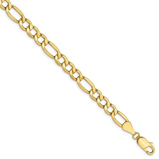 Leslie's 10K 5.35mm Semi-Solid Figaro Chain