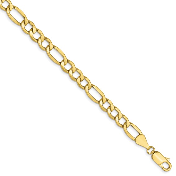 Leslie's 10K 5.35mm Semi-Solid Figaro Chain