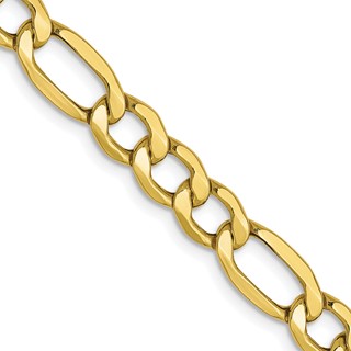 Leslie's 10K 5.35mm Semi-Solid Figaro Chain