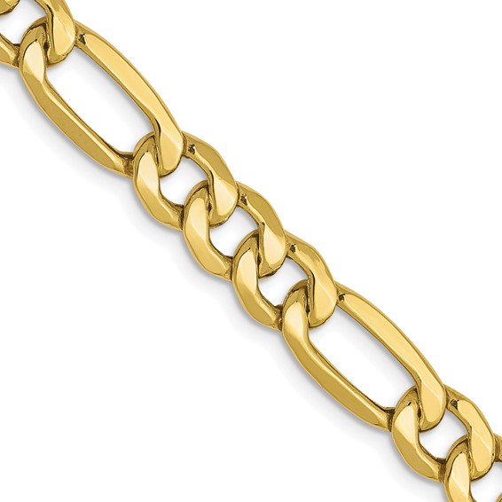 Leslie's 10K 6.6mm Semi-Solid Figaro Chain