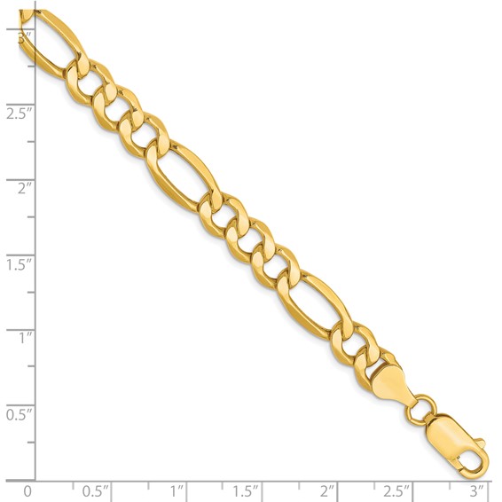 Leslie's 10K 7.3mm Semi-Solid Figaro Chain