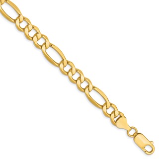 Leslie's 10K 7.3mm Semi-Solid Figaro Chain