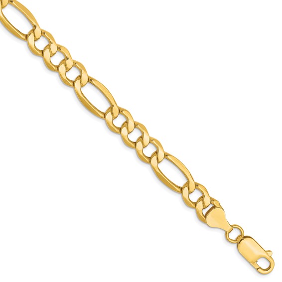 Leslie's 10K 7.3mm Semi-Solid Figaro Chain