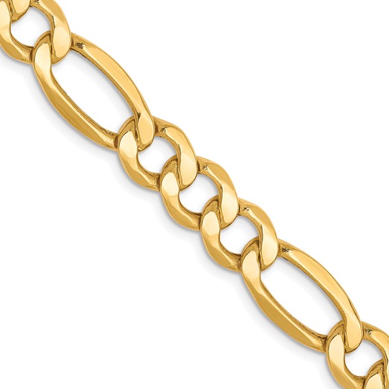 Leslie's 10K 7.3mm Semi-Solid Figaro Chain
