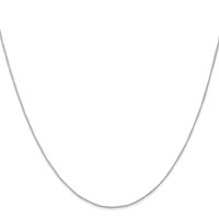 14K White Gold Carded .5mm Curb Chain with Spring Ring Clasp - 16in view 2