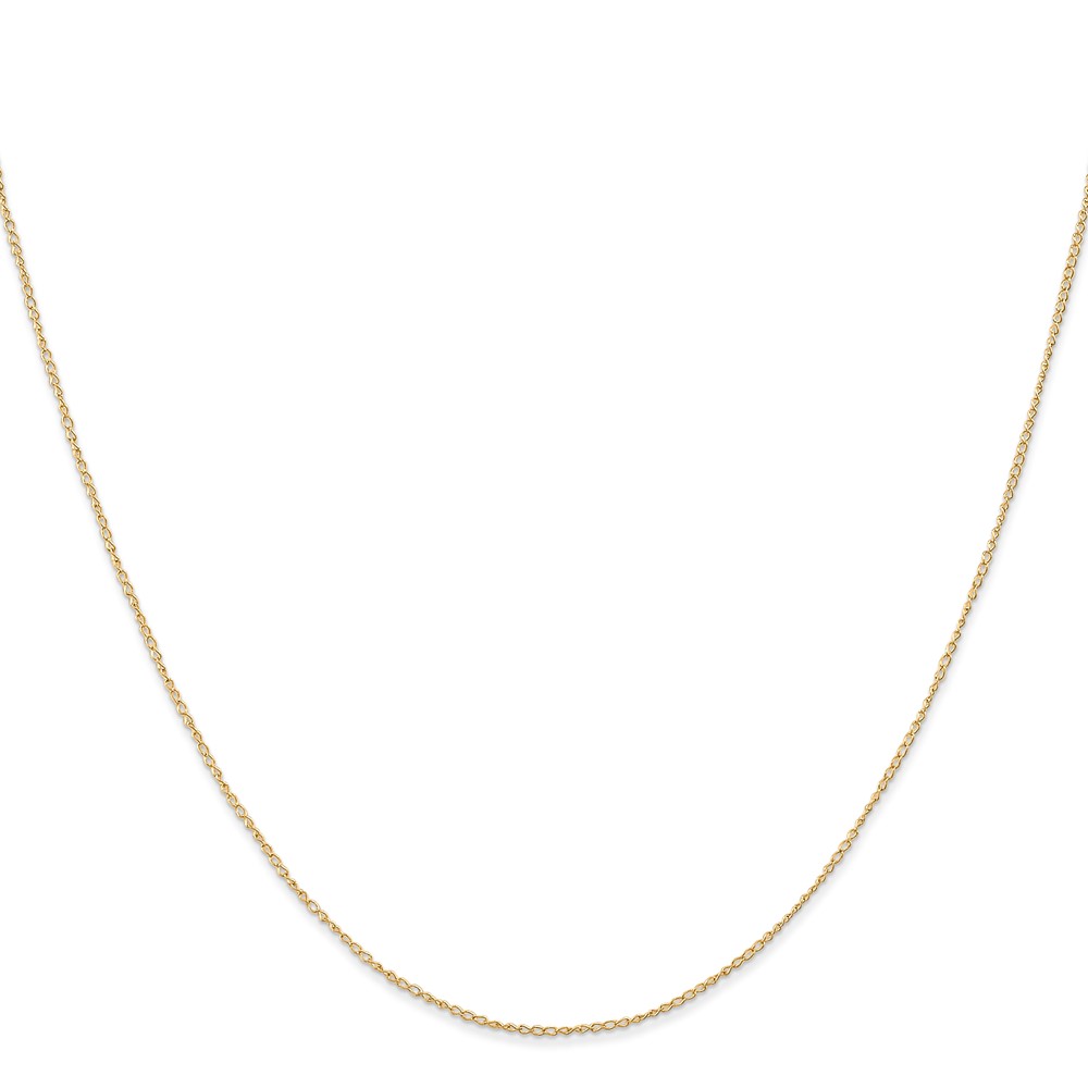 14K 18 inch Carded .5mm Curb with Spring Ring Clasp Chain (8CY-18)
