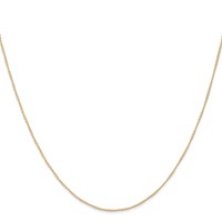 14K Yellow Gold Carded.5mm Curb Chain with Spring Ring Clasp, 16" view 2