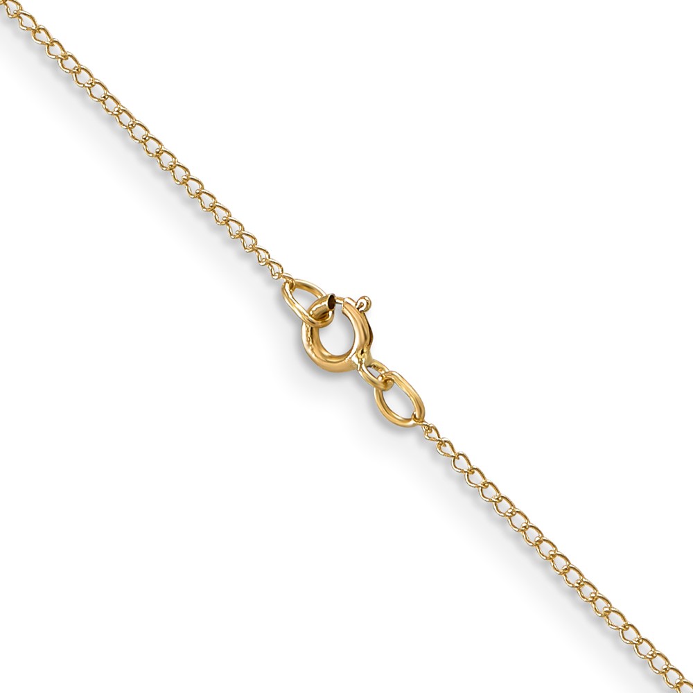 14K 18 inch Carded .5mm Curb with Spring Ring Clasp Chain (8CY-18)