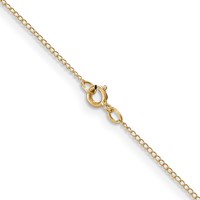14K Yellow Gold Carded.5mm Curb Chain with Spring Ring Clasp, 16" view 3