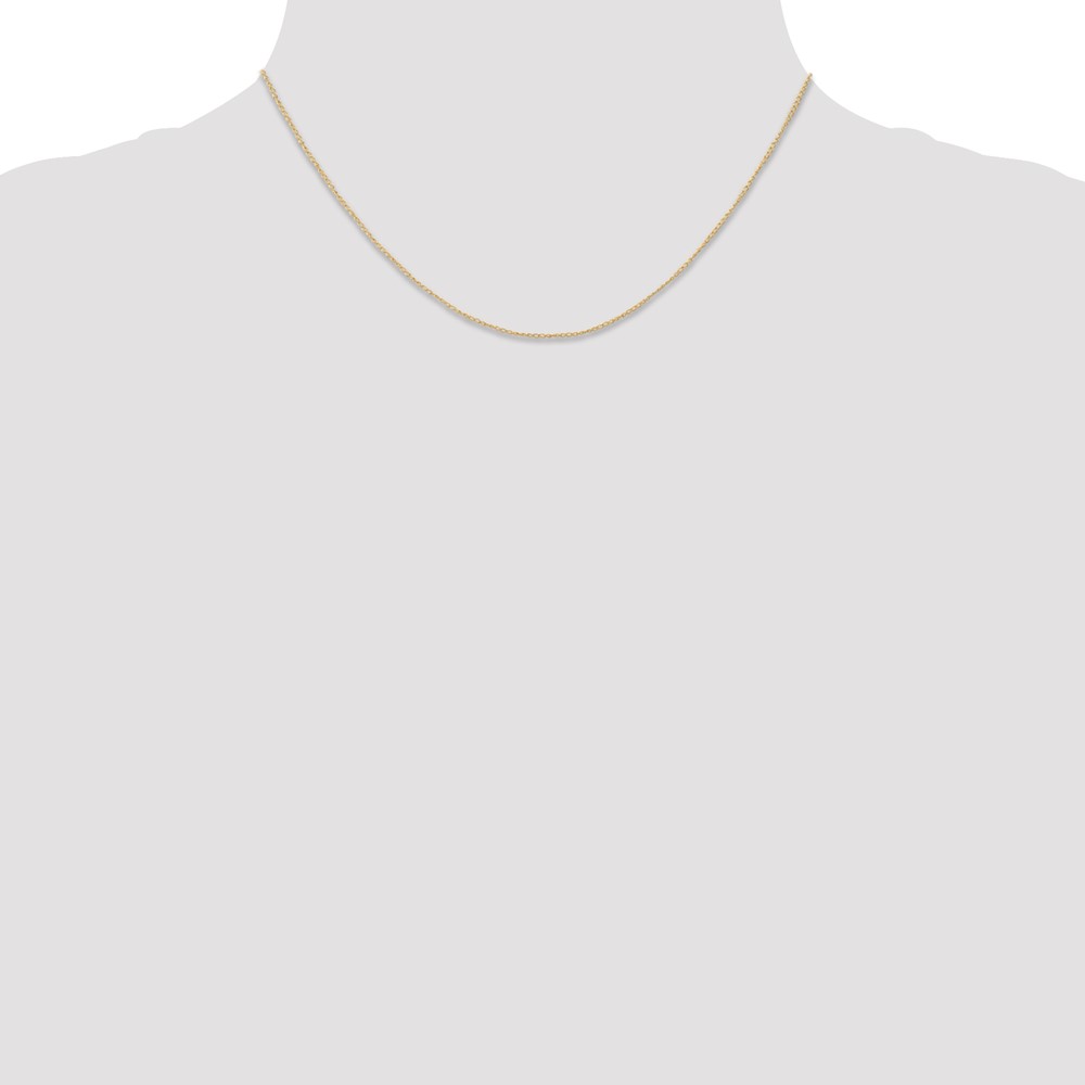 14K 16 inch Carded .5mm Curb with Spring Ring Clasp Chain (8CY-16)