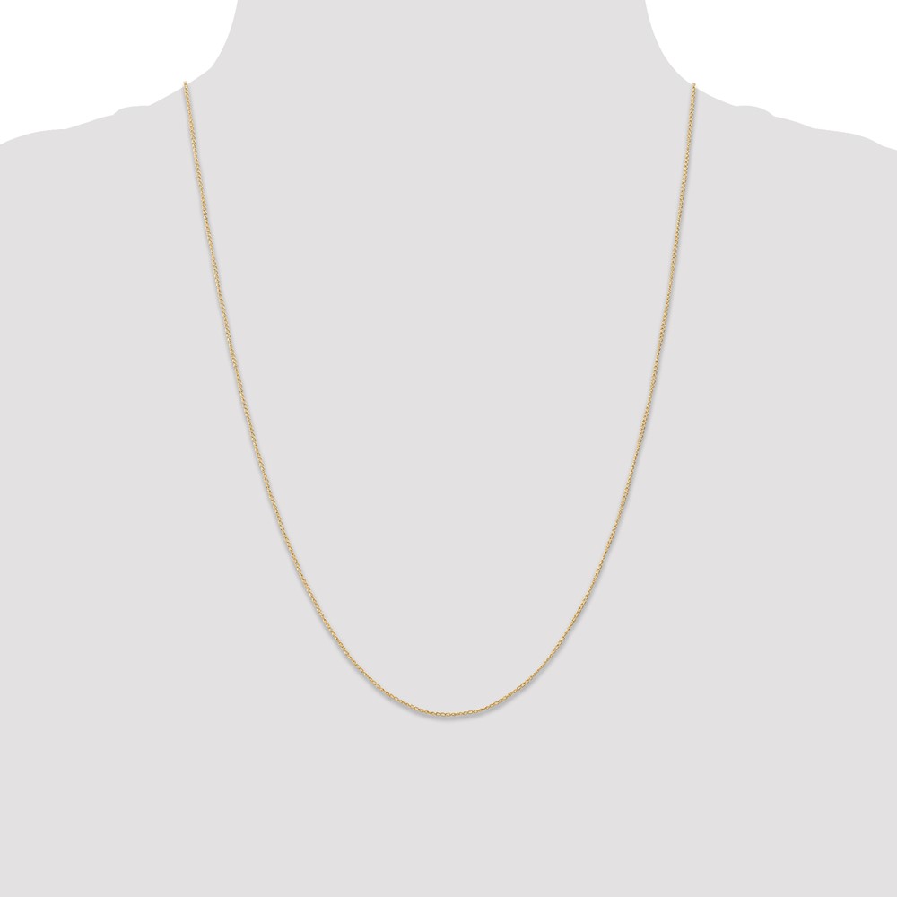 14K 24 inch Carded .5mm Curb with Spring Ring Clasp Chain (8CY-24)