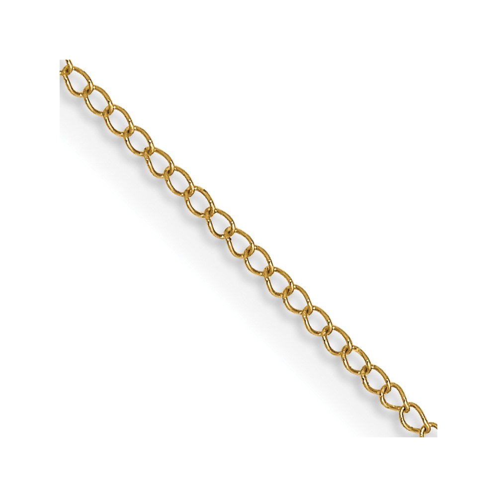 14K 18 inch Carded .5mm Curb with Spring Ring Clasp Chain (8CY-18)