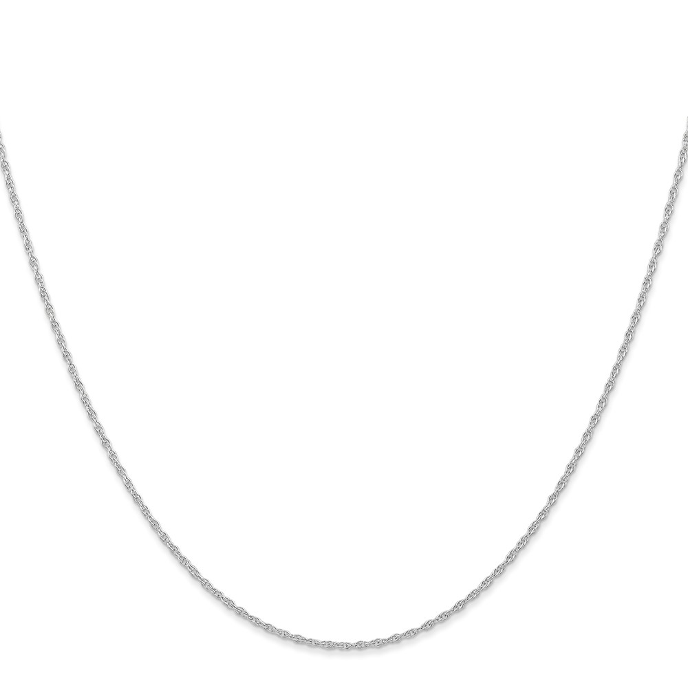 14K White Gold 24 inch Carded .95mm Cable Rope with Spring Ring Clasp Chain (8RW-24)